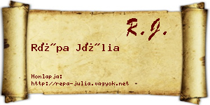 Répa Júlia névjegykártya
